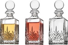 Godinger Dublin Crystal Mini Decanter Set, 10oz, 3-Pack picture