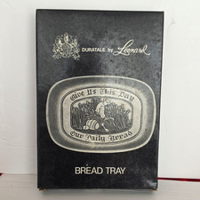 Vintage Duratale by Leonard Bread Tray #8141 Give Us This Day NOS Sealed Box picture