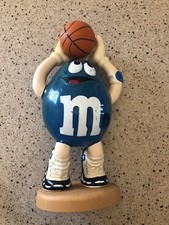 M&M BLUE BASKETBALL PLAYER CANDY DISPENSER COLLECTIBLE Vintage picture