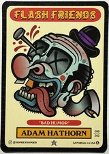 Flash Friends Series 2 Tattoo Art Trading Card ADAM HAWTHORN BAD HUMOR HOBO #099 picture