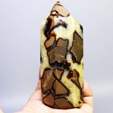 351g Natural DRAGON SEPTARIAN Crystal Tower Obelisk Wand Point Reiki Healing picture