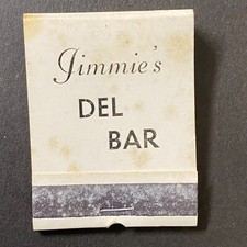 Jimmie's Del Bar Delton, WI c1950's-60's Full Matchbook Scarce picture