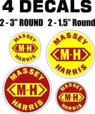 4 Massey Harris Vinyl Decals picture