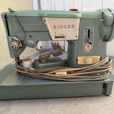 🔥Singer🔥Sewing Machine🏆Zigzag 327K Model With Vintage Turquoise And Pedal picture