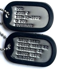 Personalized Military Dog Tags   Authentic 18 Letter  ( Dogtags) picture