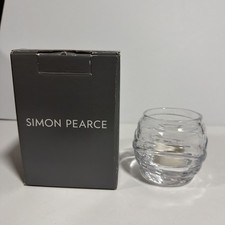 New Simon Pearce WATERBURY Glass Tealight Votive 3⅝ Candle Holder Box picture
