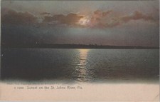 MR ALE Postcard View Sunset On The St. John's River Palatka FL c1905s UNP 899 picture