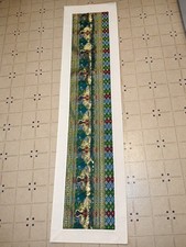 Vintage Thai Silk Fabric Textile Gold Handwoven Brocade 10ft wide picture