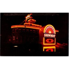The Showboat Lounge Open 24 Hours A Day Las Vegas NV Vintage Postcard SPY7 picture