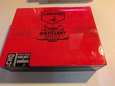 CAMACHO DISTILLERY RED ENAMEL WOOD CIGAR BOX BEAUTIFUL 8.75 X 7 X 2.25 HONDURAS picture