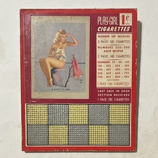 Vintage Play-Girl Cigarettes Punchboard Earl Moran Pin Up 1¢ 1000 Hole picture