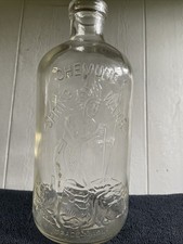 Chemung Spring Water Bottle Vintage Indian Embossed Half Gallon picture