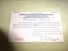 VINTAGE 72 YEARS OLD HONOLULU HAWAII CITIZEN CARD PHOTO HAWAIIAN ISLANDS 1952 picture