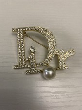 Beutiful Elegant Classy Goldtone Dior Brooch Pin picture