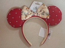 Disney Parks EPCOT World Showcase Italy Red Pearl Beaded Minnie Ears Headband Ne picture