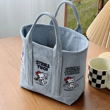 2025 New Starbucks Snoopy Tote Bag Shoulder Bag WHITE/GREEN Color-Free Shipping picture