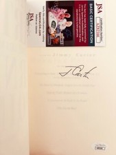 President Jimmy Carter autographed signed Turning Point Advance Edition book JSA picture