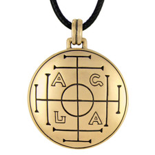  Bronze Medieval Money Talisman Wealth Prosperity Amulet Pendant Necklace picture