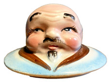 Replacement Lid Top Mans Head w/ Beard Bust Canister Cookie Jar Container picture
