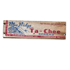 VTG Clearfield Cheese Co Wooden Box Curwensville PA Blue Ridge Ta-Chee Crate picture