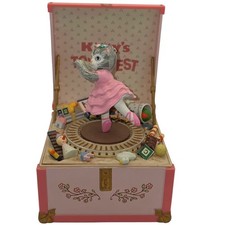 Vintage Schmid Kitty Cucumber Musical Toy Chest Pink Excellent 1989 B. Shackman picture