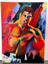  LeRoy Neiman. Muhammad Ali Handmade Oil Painting on Canvas. 50cm x 70cm picture