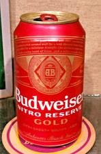 2020 BUDWEISER NITRO RESERVE GOLD STAY TAB BEER CAN ANHUESER BUSCH ST LOUIS OPEN picture