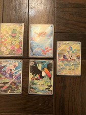 Pokemon Pitch Black 5 Card Hit Lot Fomantis Goldeen Silvally Toucannon Primarina picture