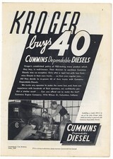 1939 Cummins Diesel Engine Ad: HB-4 Engines for Kroger Grocery Store Trucks picture