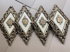 Syroco Wall Plaque/ Wall Decor Vintage 1967 Set Of 4 picture