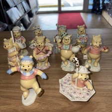 Rare Lenox 24k Winnie The Pooh Figurine Mix Lot of 10 Discontinued Collectible picture
