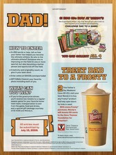 2009 Wendy's Frosty Print Ad/Poster Dave Thomas Father's Day Fast Food Art 00s picture