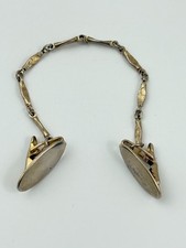 Victorian Sweater Guard Cardigan Clip Chain Etched Design Junk Journal Closure picture