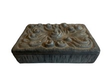 Haeger Pottery Vintage MCM Sascha Trinket Jewelry Box 8x5x2 Home Decor Gray picture
