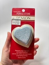 Vintage Revlon Tender Heart Pumice Stone Blue Rare 5206 Spain Cute Love Gift picture