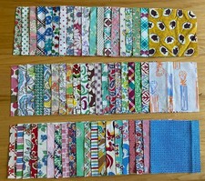 Vintage Feedsack and pre 1960s 36” Fabric Charms #529 picture