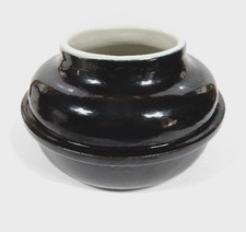 Vintage Brown Ceramic Cuspidor / Spittoon picture