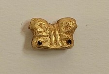 Ancient gold double headed lion Greek Phoenician or Near Eastern I mil. BC  picture