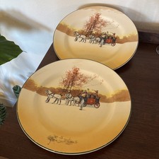2 Royal Doulton Coaching Days  Dinner Plates   picture