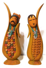 Dine Yazhi Navajo Wood Carving Corn Maize People Native American Indigenous picture
