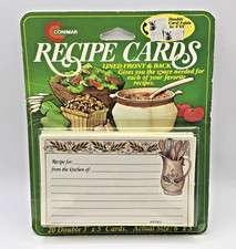 Vtg Conimar Lined Recipe Cards 20 Pk Prefolded 3x5 Blank Double Sided Cards New picture