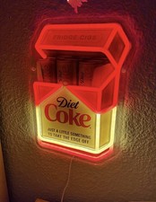 Diet Coke Fridge Cigs Coca Cola Neon Sign Wall Bar Decor picture
