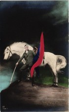 WWI Era Dutch Soldier & Horses Postcard Goirle 1911 Surreal Art picture