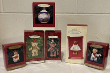 Vintage Hallmark Lot Of 6 Bear Themed Christmas Ornaments Boxed picture