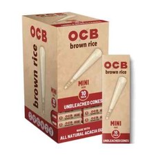 🌱 OCB BROWN RICE MINI CONES 💚 MINI SIZE 🌱 24 BOXES 🌱 10 PACK 🌱 240 CONES picture