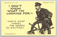 Ashleigh Brilliant Pot-Shots 1983 Captain Ship Wheel Humorous Postcard picture