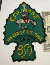 Courage John F Kennedy End of Trail Jacket Patch   Boy Scout RC3 picture