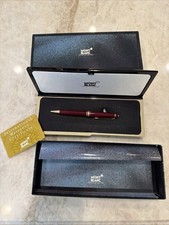 MontBlanc Meisterstruck 164R Ballpoint Pen, Burgundy w/ Gold Trim, Original Box picture