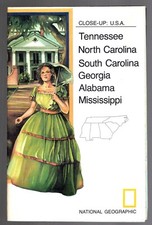 Map National Geographic Tennessee North & South Carolina Georgia Alabama 1975 picture