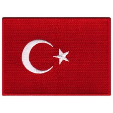 TURKEY FLAG PATCH embroidered iron-on TURKISH Türkiye Cumhuriyeti ISTANBUL new picture